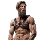 Fetish submissive attitude - arnés bulldog ajustable ecopiel pecho hombre-2