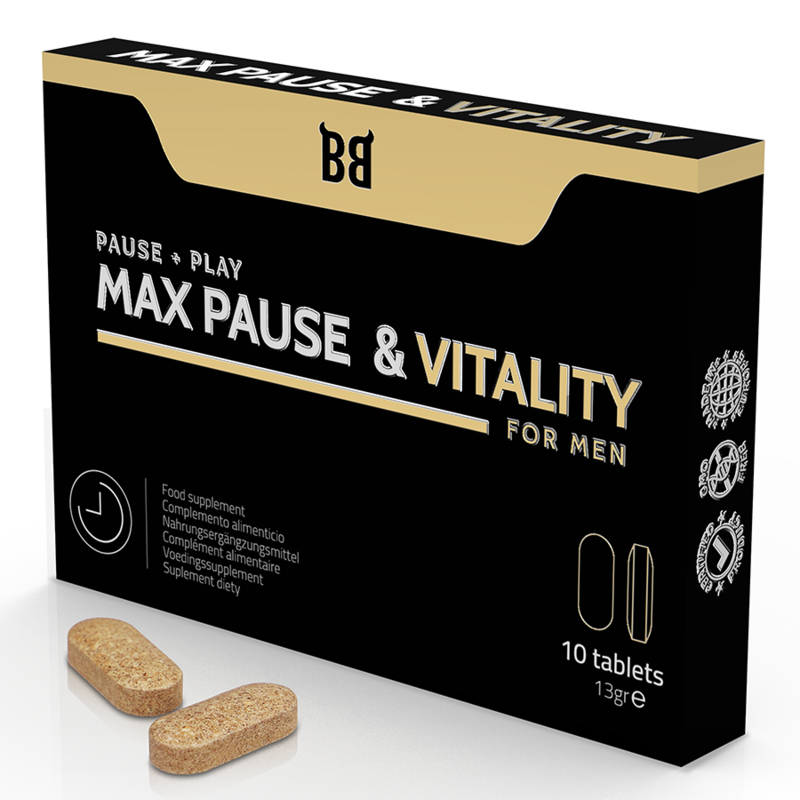 Blackbull by spartan - max pause & vitality pause + play for men 10 compresse