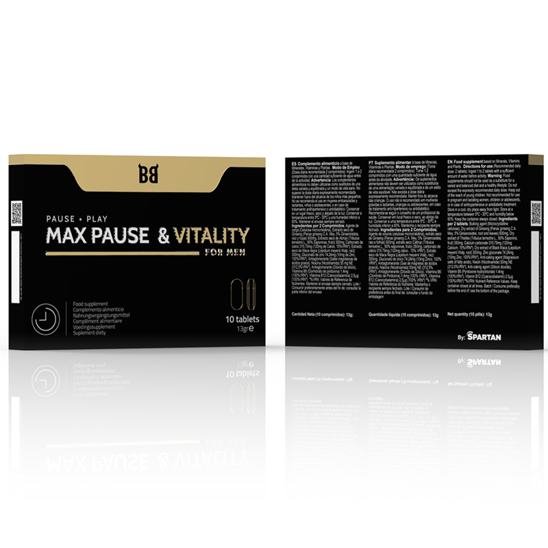 Blackbull by spartan - max pause & vitality pause + play for men 10 compresse-2