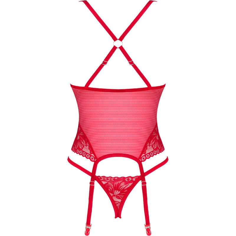 Obsessive - corsetto lacelove rosso xs/s-5