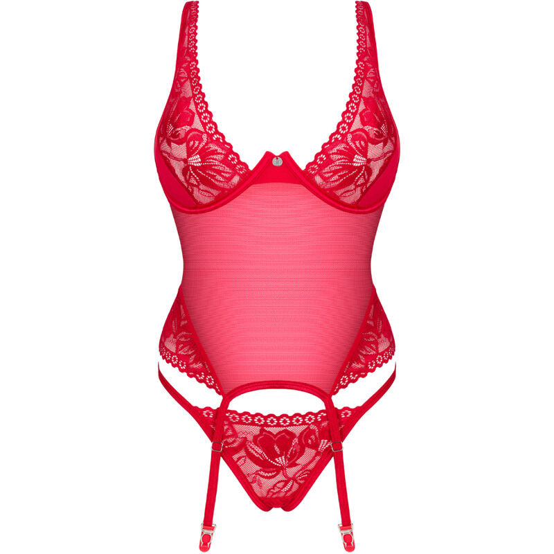 Obsessive - corsetto lacelove rosso xs/s-4