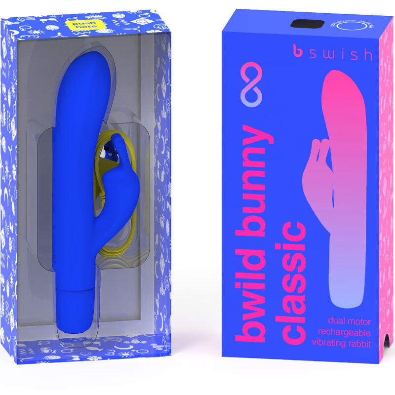 B swish - bwild bunny infinite classic vibrador recargable silicona azul-1