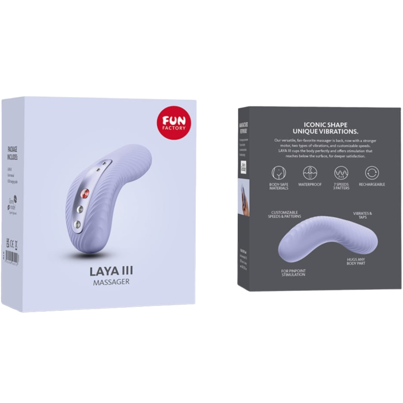 Fun factory - laya iii vibrador lay-on clitoris recargable lila-5