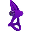 Pretty love - anello vibratore 10 vibrazioni in silicone violetto-2