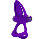Pretty love - anello vibratore 10 vibrazioni in silicone violetto