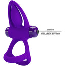 Pretty love - anello vibratore 10 vibrazioni in silicone violetto-6