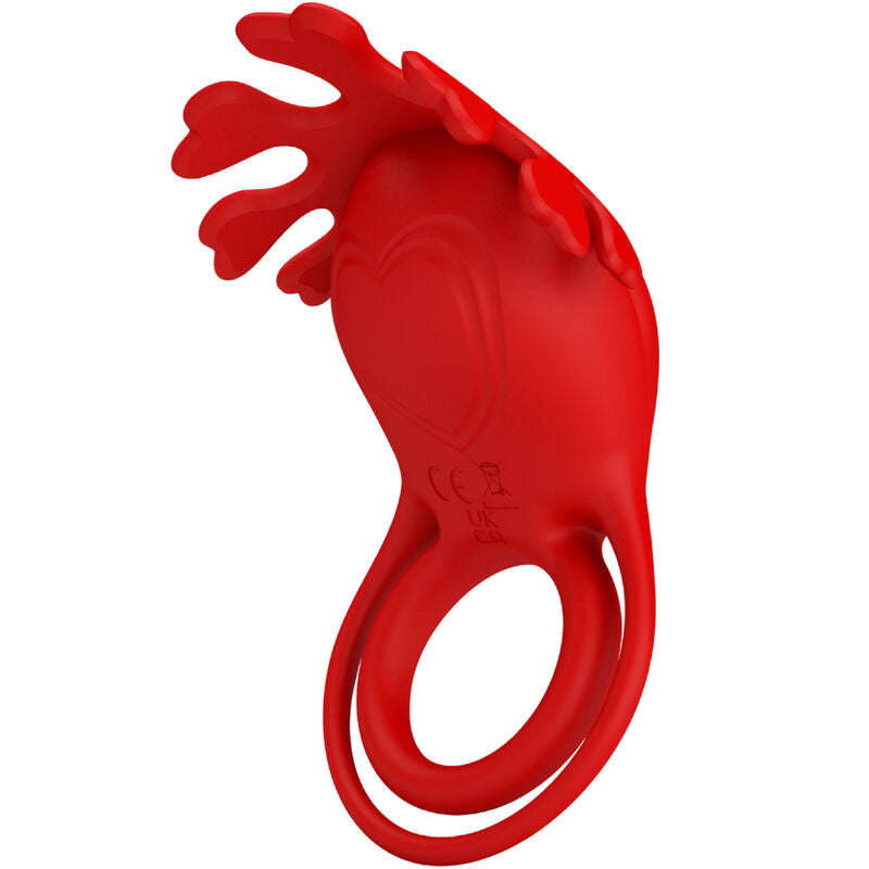Pretty love - anello vibratore ruben 7 vibrazioni in silicone rosso-1