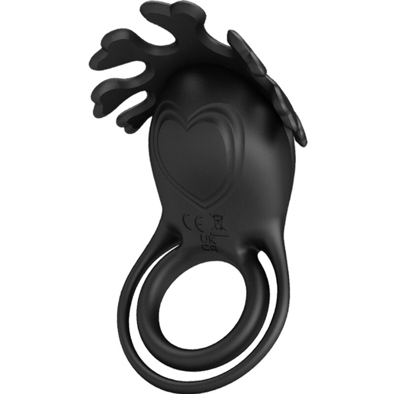 Pretty love - anello vibratore ruben 7 vibrazioni in silicone nero