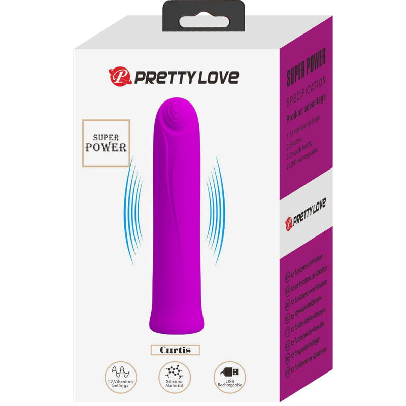 Pretty love - vibratore curtis mini super power 12 vibrazioni in silicone violetto-6