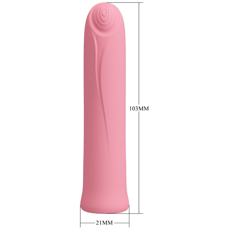 Pretty love - vibratore curtis mini super power 12 vibrazioni in silicone rosa-4