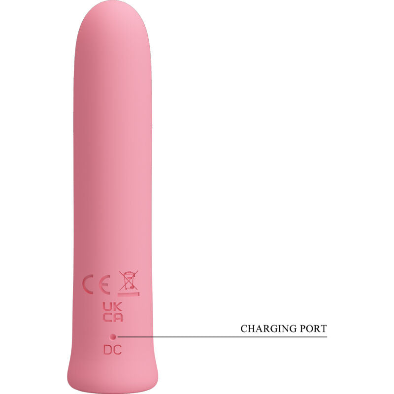 Pretty love - vibratore curtis mini super power 12 vibrazioni in silicone rosa-3