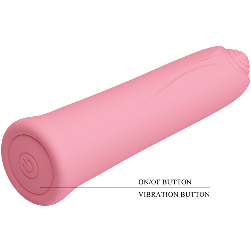 Pretty love - vibratore curtis mini super power 12 vibrazioni in silicone rosa-6