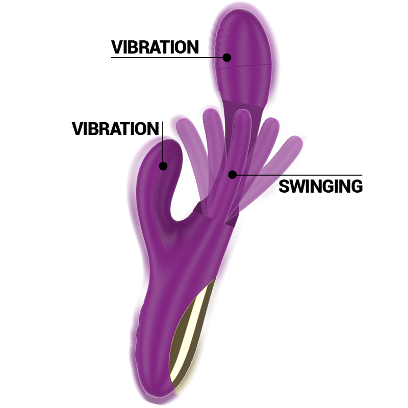 Intense - apolo vibratore multifunzione ricaricabile 7 vibrazioni con lingua oscillante viola-2
