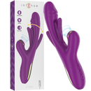 Intense - ateneo vibratore multifunzione ricaricabile 7 vibrazioni con lingua oscillante e succhiare viola