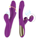 Intense - ateneo vibratore multifunzione ricaricabile 7 vibrazioni con lingua oscillante e succhiare viola-2