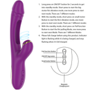 Intense - ateneo vibratore multifunzione ricaricabile 7 vibrazioni con lingua oscillante e succhiare viola-5
