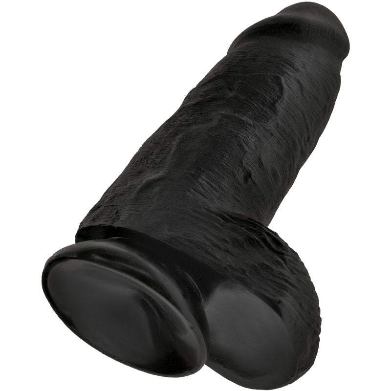 King cock - pene realistico chubby 23 cm nero-3