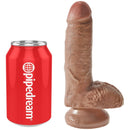 King cock - pene realistico con sfere 13,2 cm caramel-4