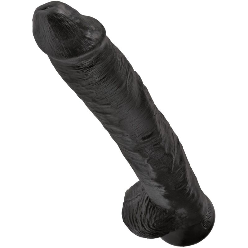 King cock - pene realistico con sfere 30,5 cm nero-2
