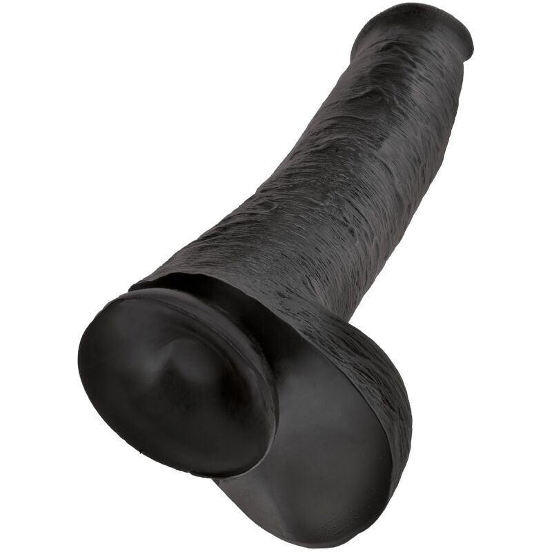 King cock - pene realistico con sfere 34,2 cm nero-3