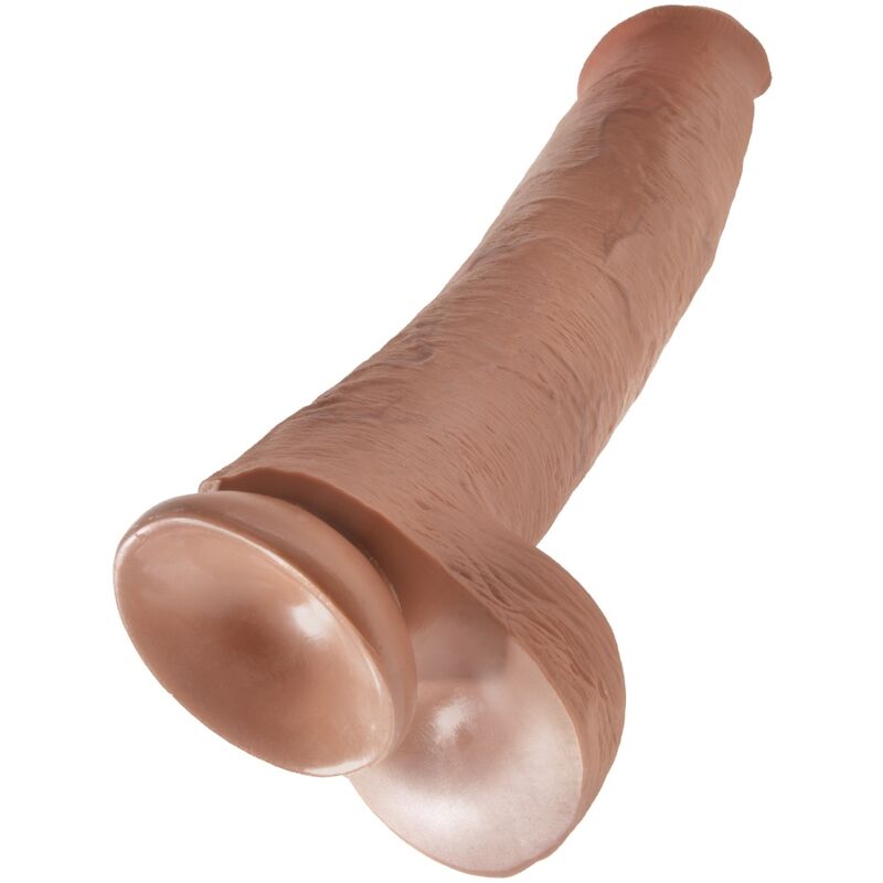 King cock - pene realistico con sfere 34,2 cm caramel-3