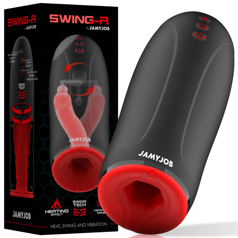Jamyjob - effetto riscaldante swing-r, swing tech e masturbatore vibrante-1
