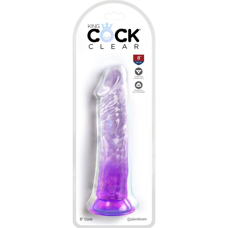 King cock clear - pene realistico 19,7 cm viola-1