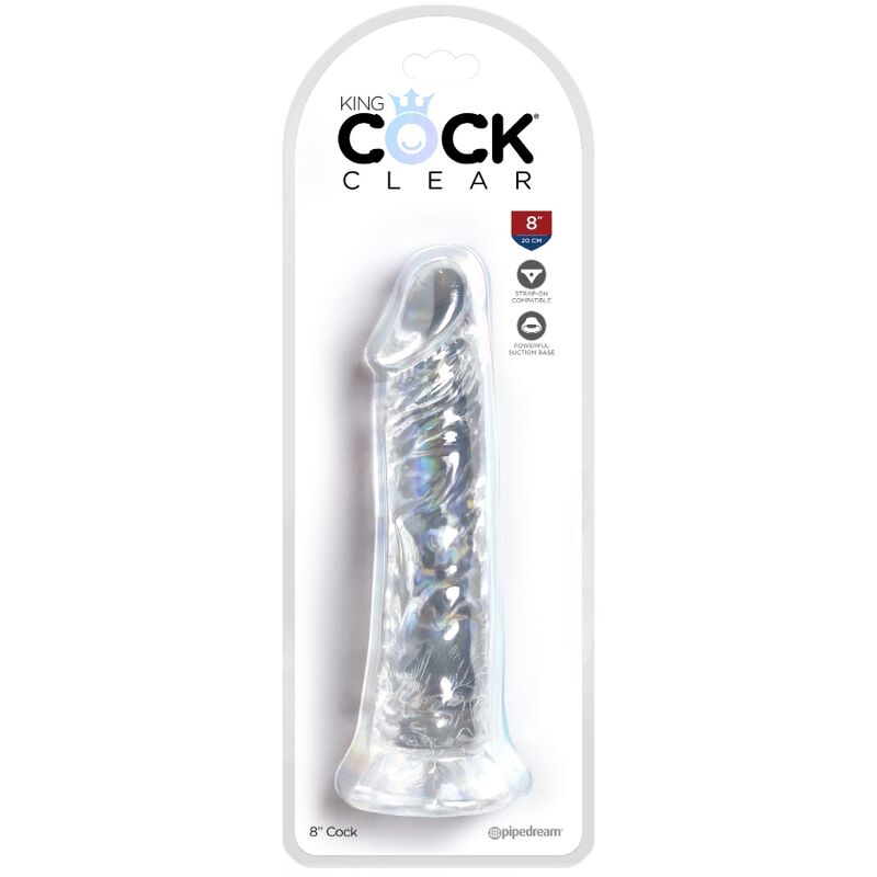 King cock clear - pene realistico 19,7 cm trasparente-3