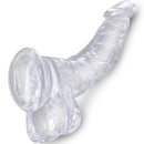 King cock clear - pene curvo realistico con sfere 16,5 cm trasparente-2