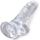 King cock clear - pene realistico con sfere 16,5 cm trasparente-3