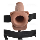 Fetish fantasy series - imbracatura regolabile pene realistico con sfere ricaricabili e vibratore 17,8 cm-2