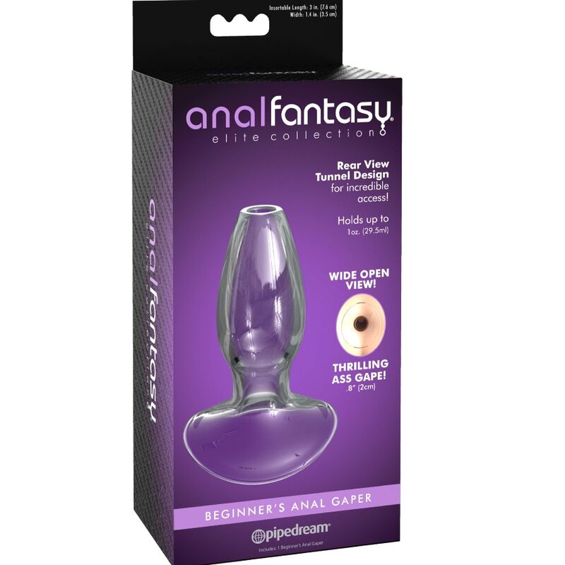 Collezione anal fantasy elite - dilatatore anale gaper per principianti cristallo taglia s-3
