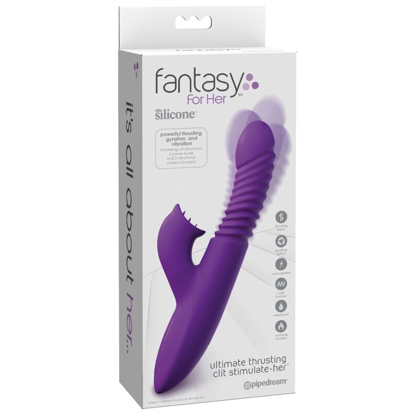 Fantasy for her - stimolatore del clitoride con oscillazione del calore e funzione vibrazione viola-4