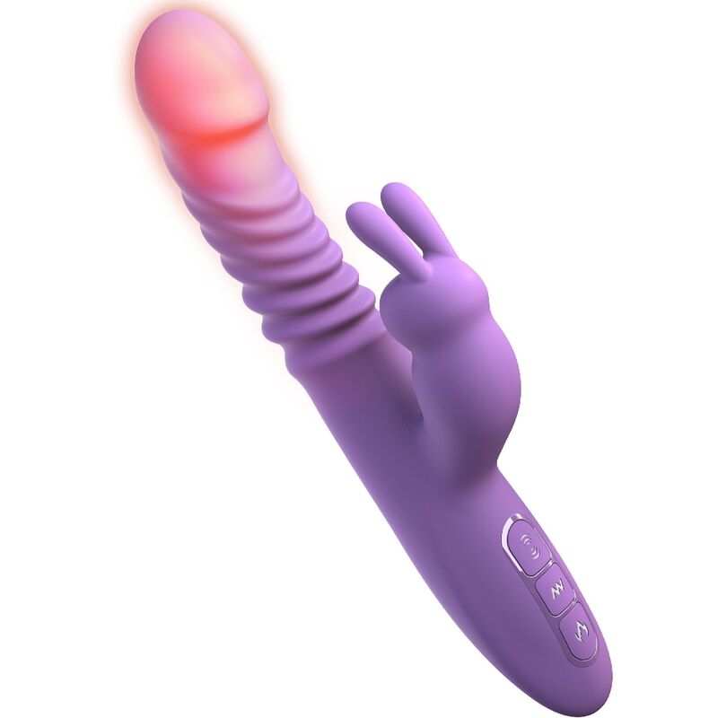 Fantasy for her - stimolatore per clitoride coniglio con funzione calore oscillazione e vibrazione viola-2