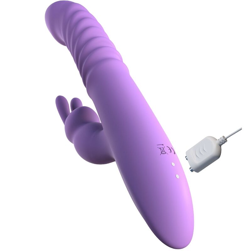 Fantasy for her - stimolatore per clitoride coniglio con funzione calore oscillazione e vibrazione viola-3