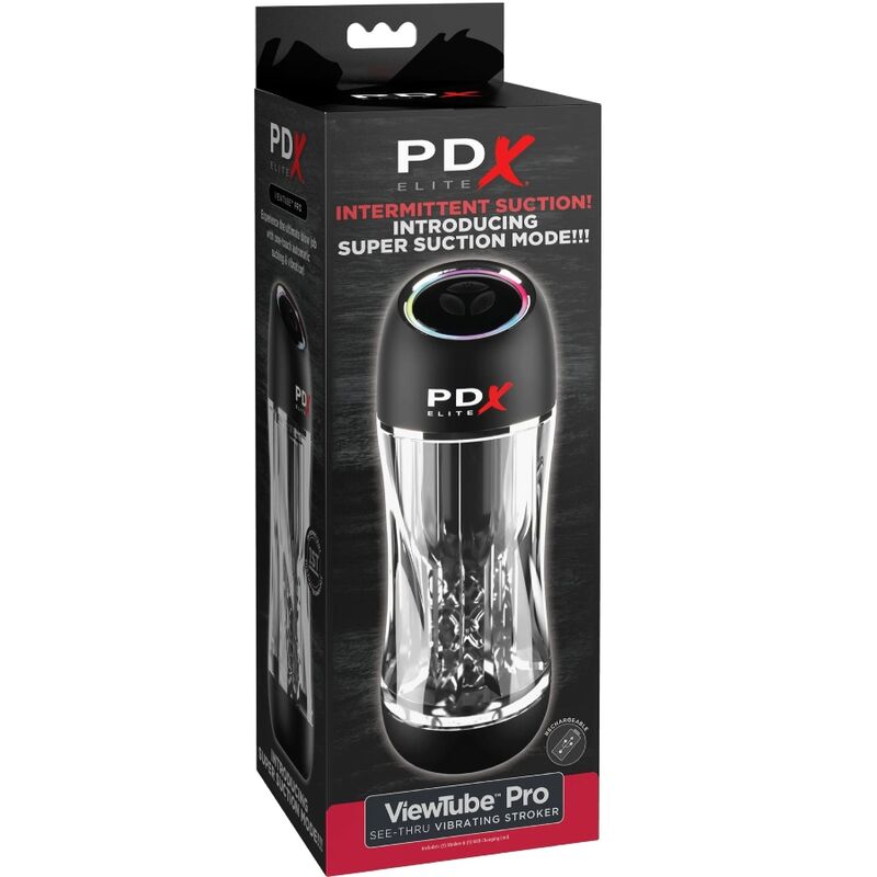 Pdx elite - masturbatore vibratore trasparente stroker viewtube pro-2