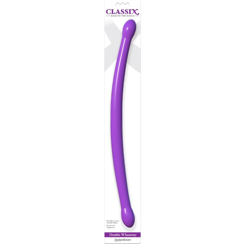Classix - doppio dildo flessibile 43,7 cm viola-5