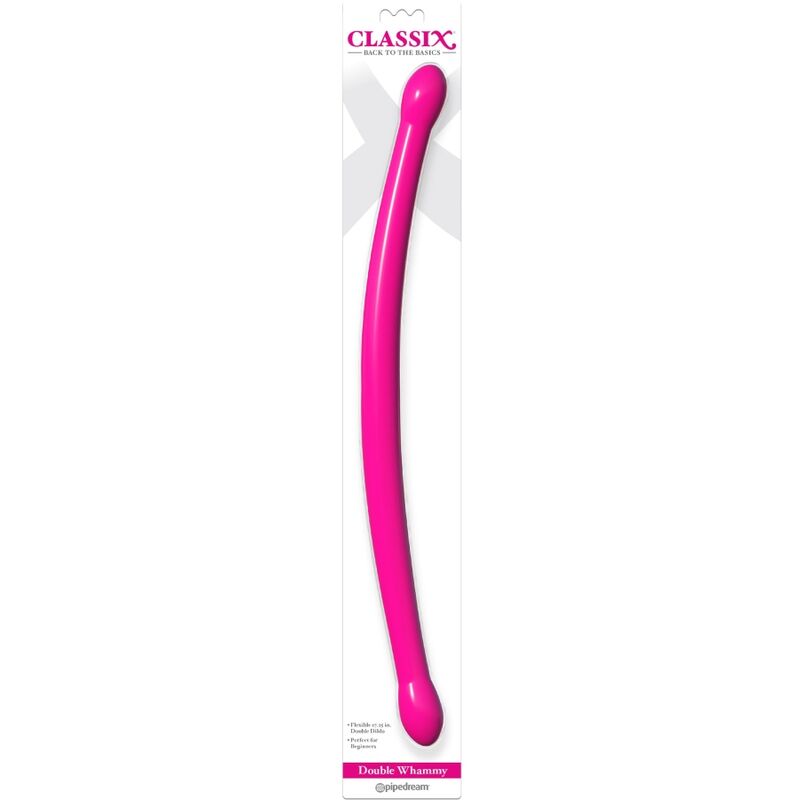 Classix - doppio dildo flessibile 43,7 cm rosa-5