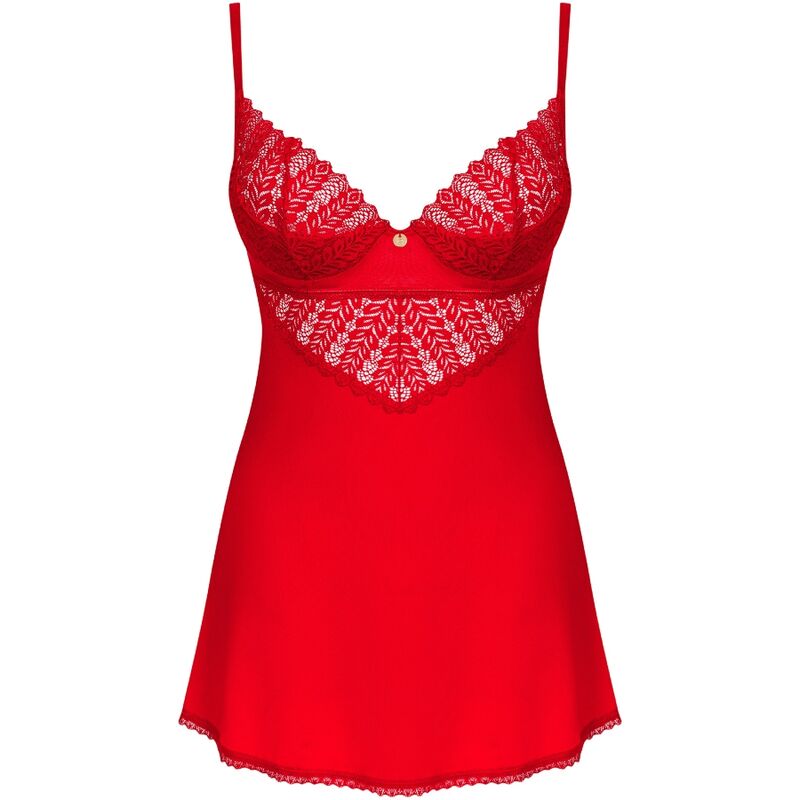 Obsessive - ingridia chemise e perizoma rosso xs/s-4