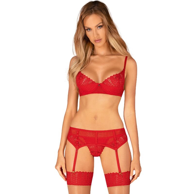 Obsessive - ingridia tre pezzi rosso xs/s