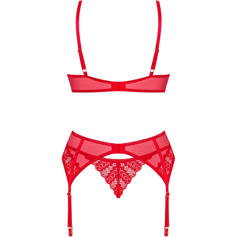 Obsessive - ingridia tre pezzi rosso xs/s-5