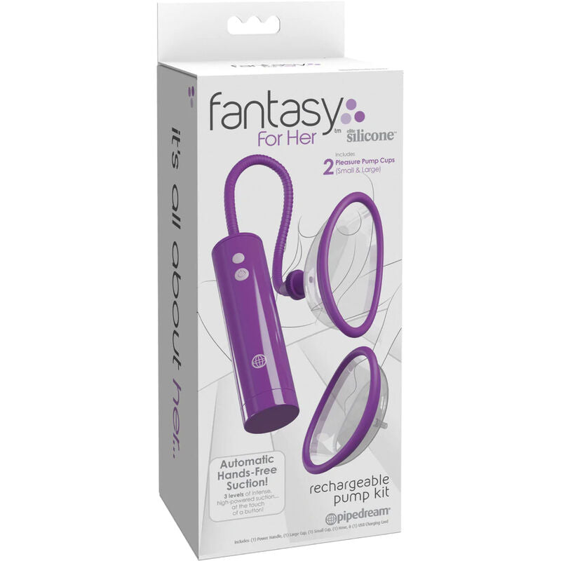 Fantasy for her - kit pompa aspira clitoride ricaricabile taglia s/l-4