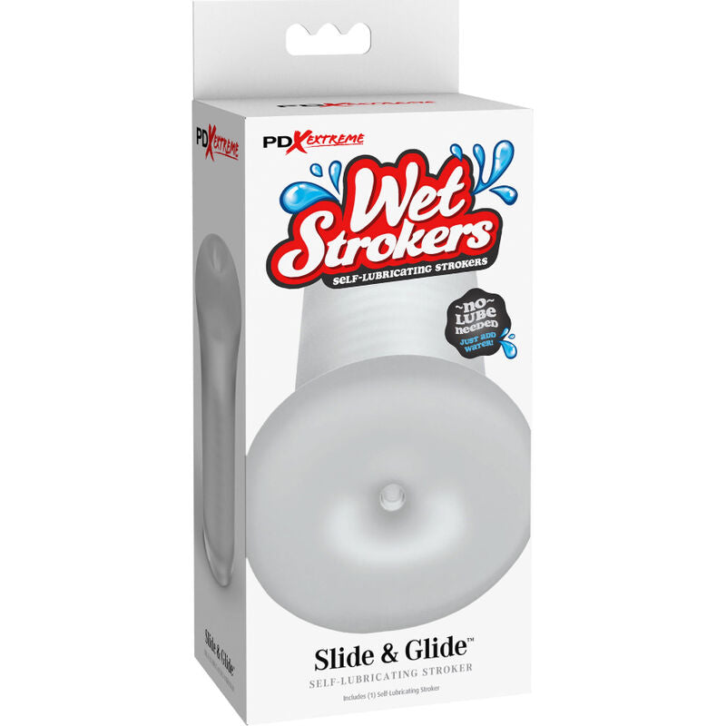 Fetish fantasy extreme - masturbador maschile in silicone trasparente slide & glide-3