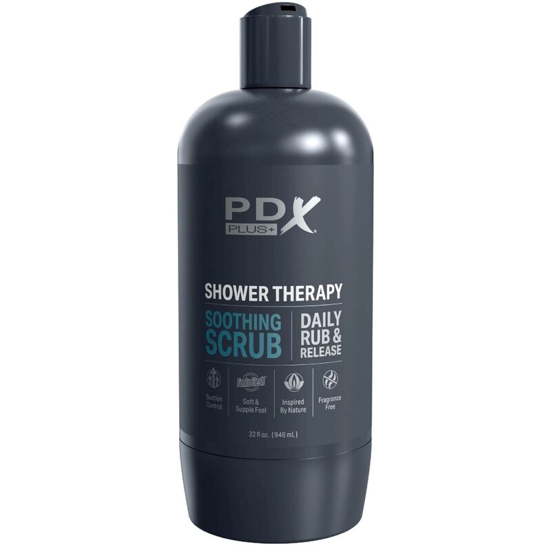 Pdx plus - masturbatore stroker dal design discreto con flacone shampoo scrub lenitivo-3