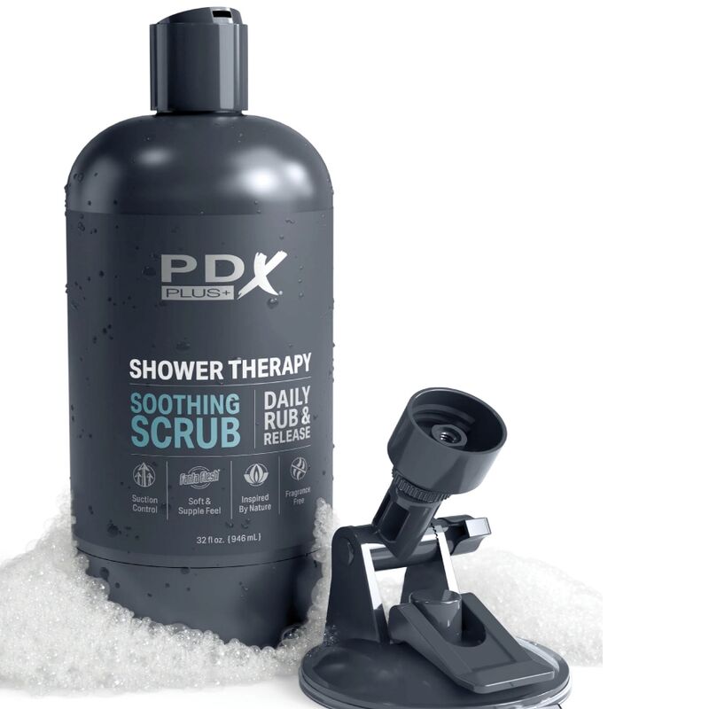 Pdx plus - masturbatore stroker dal design discreto con flacone shampoo scrub lenitivo-4