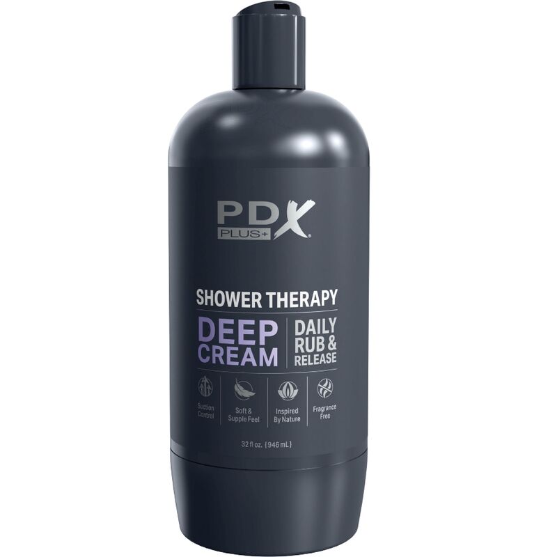 Pdx plus - masturbatore stroker dal design discreto con flacone di shampoo crema profonda-3