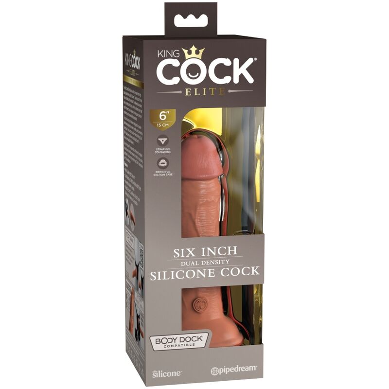 King cock elite - dildo realistico in silicone 15,2 cm candy-5