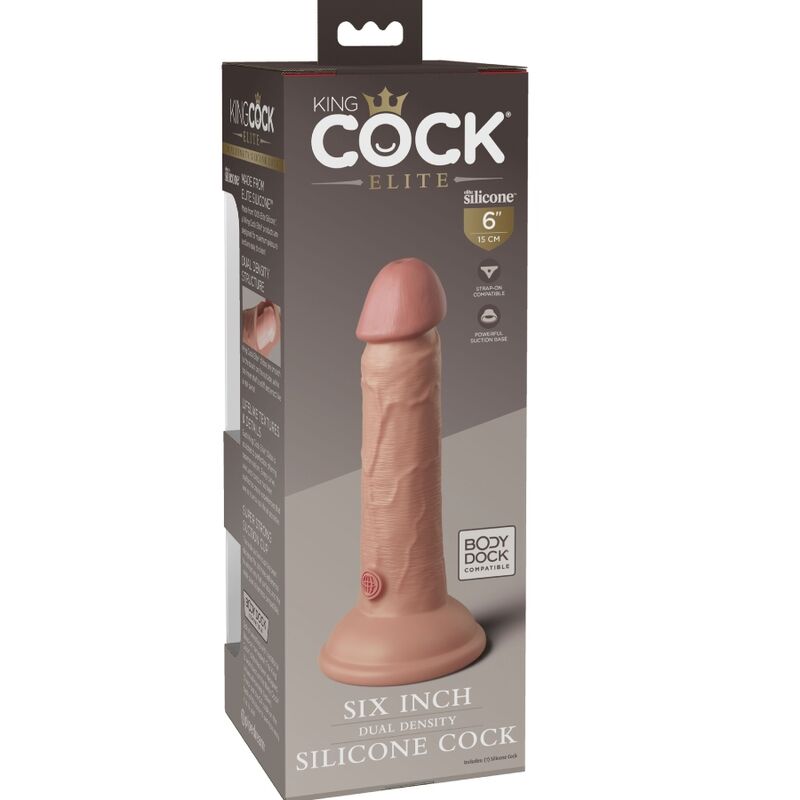 King cock elite - dildo realistico in silicone 15,2 cm-5