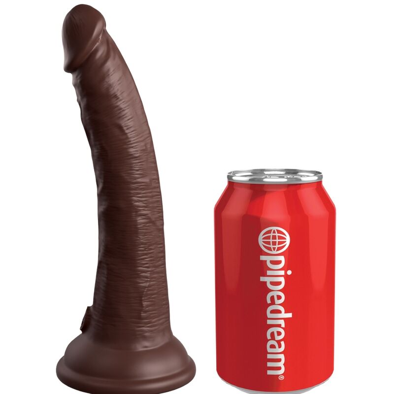 King cock elite - dildo realistico in silicone 17,8 cm marrone