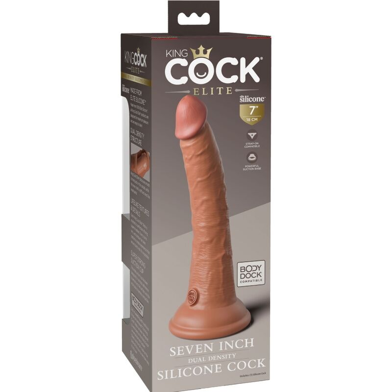 King cock elite - dildo realistico in silicone 17,8 cm candy-4